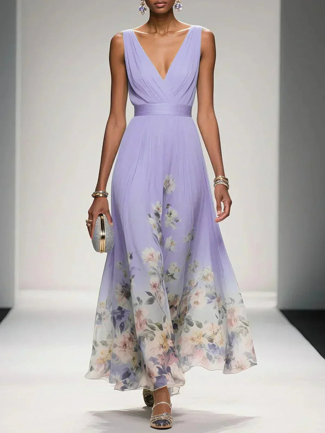 Fiona | Women Floral Print Wedding Guest Dress