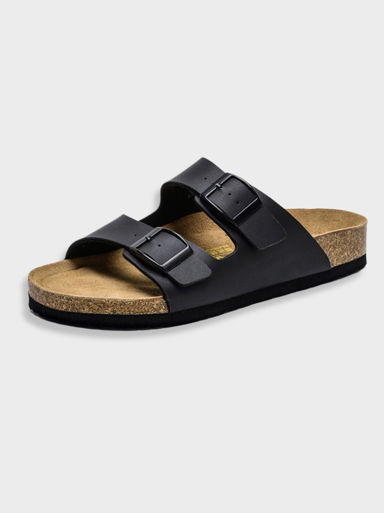 Herren Sandalen mit Fußbett bequem – Verstellbare Slipper ergonomisch Sommer