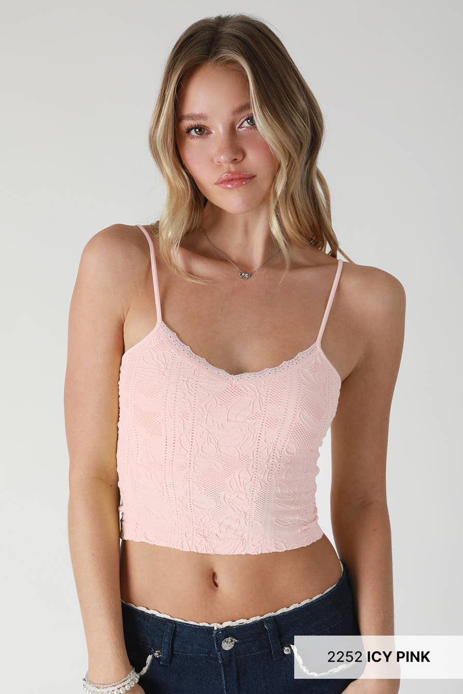 Double Lace Trim Cami – Soft Stretchy Layering Tank Top