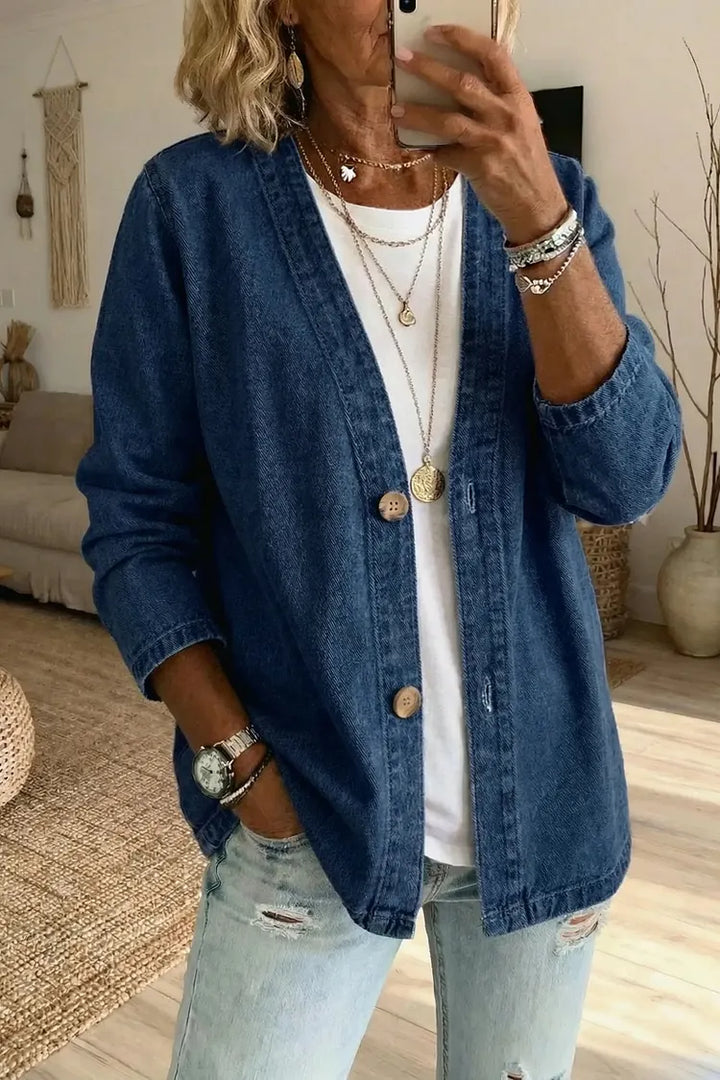 Casual denim vest voor dames