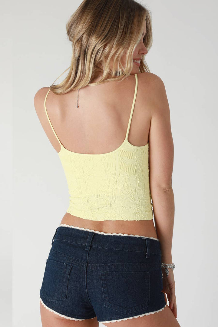 Double Lace Trim Cami – Soft Stretchy Layering Tank Top