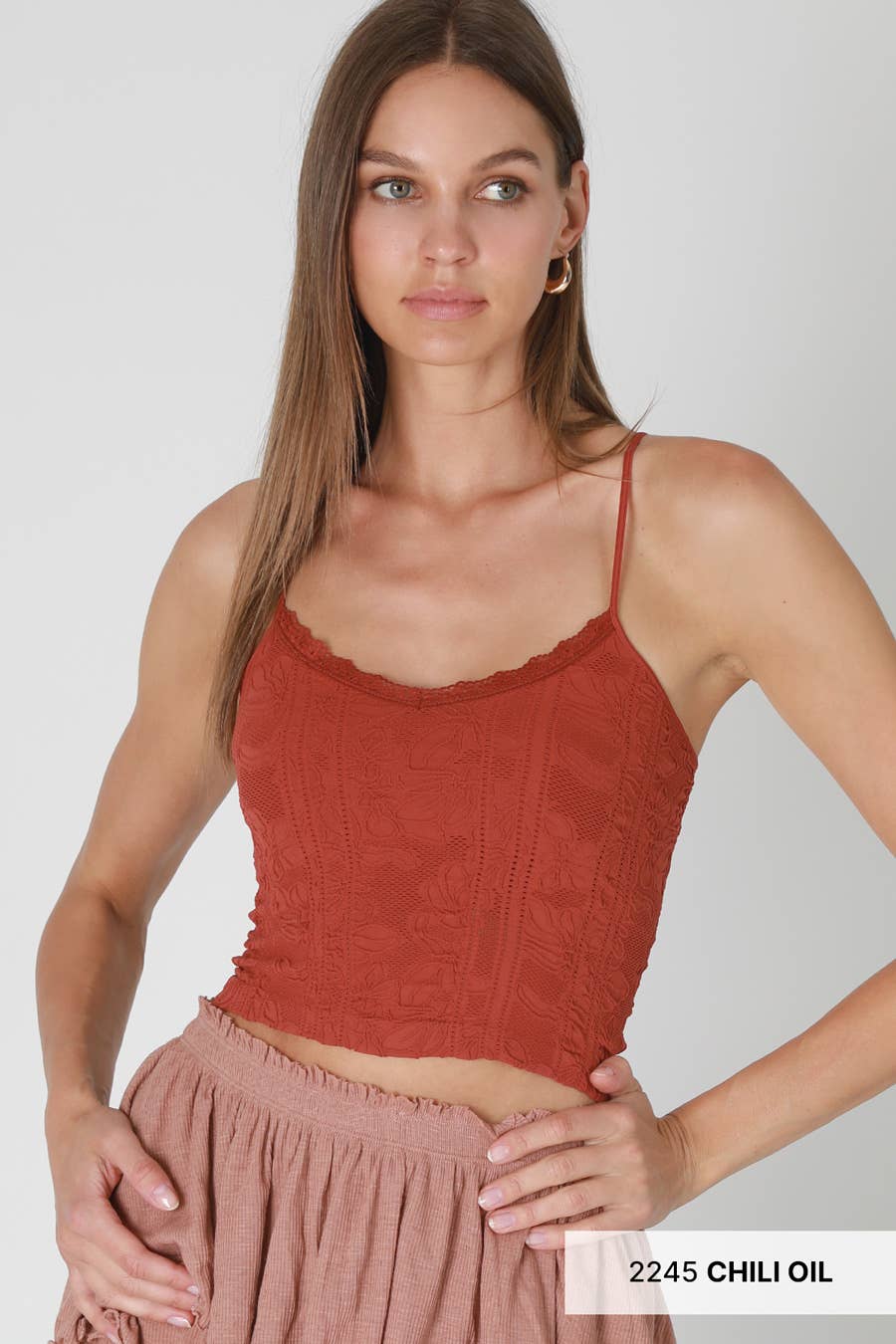 Double Lace Trim Cami – Soft Stretchy Layering Tank Top