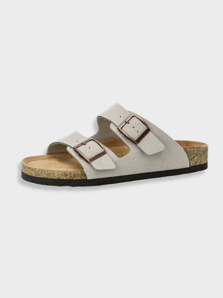 Herren Sandalen mit Fußbett bequem – Verstellbare Slipper ergonomisch Sommer