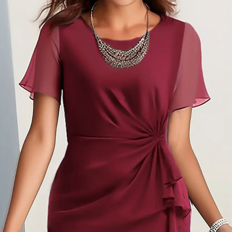 Arletta - Soft-Touch Gathered-Waist Dress