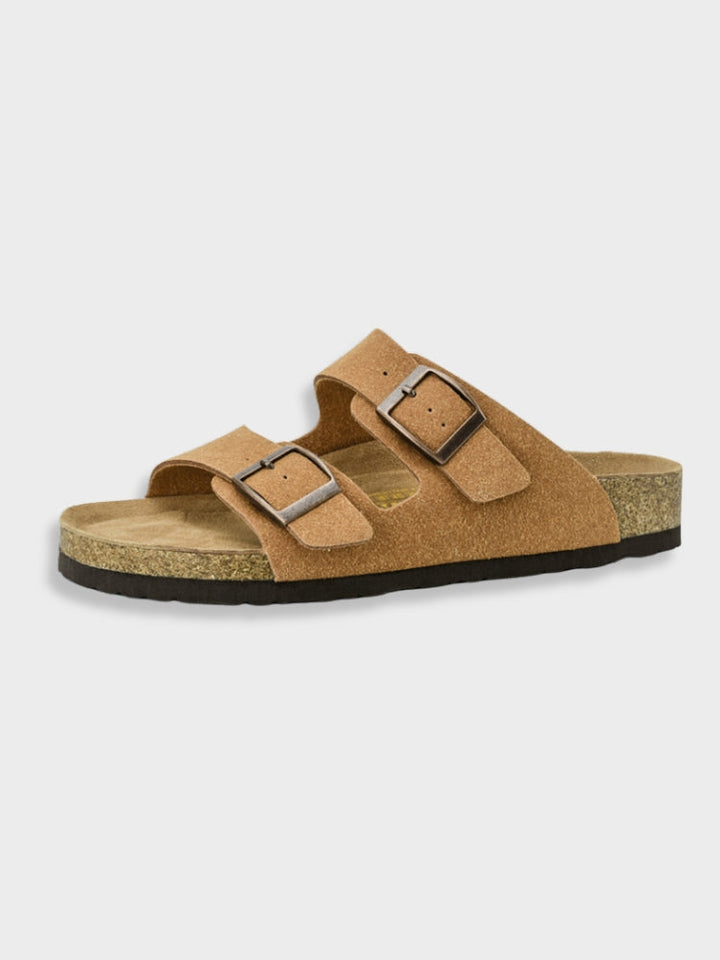 Herren Sandalen mit Fußbett bequem – Verstellbare Slipper ergonomisch Sommer